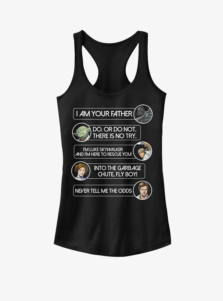 Star Wars Character Quotage Girls Tank