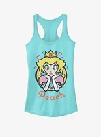 Marvel Nintendo Peach Hearts Girls Tank