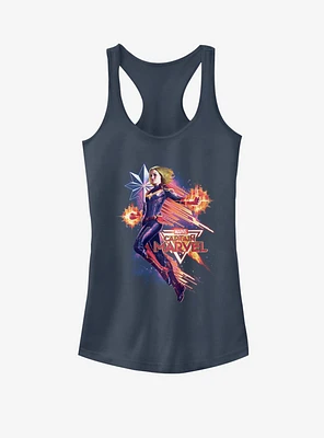 Marvel Captain Shooting Star Girls Tank