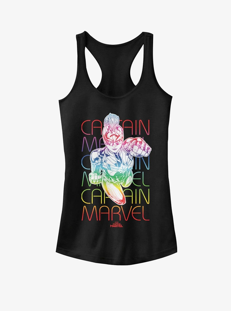 Marvel Captain Rainbow Power Girls Tank