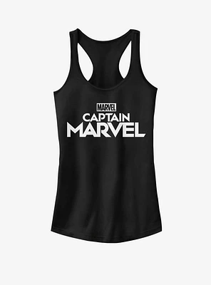 Marvel Captain Plain Logo Girls Tank
