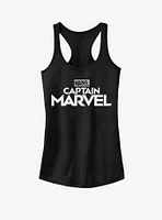 Marvel Captain Plain Logo Girls Tank