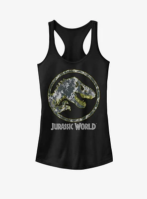 Universal Jurassic Park Camo Yellow Dino Girls Tank