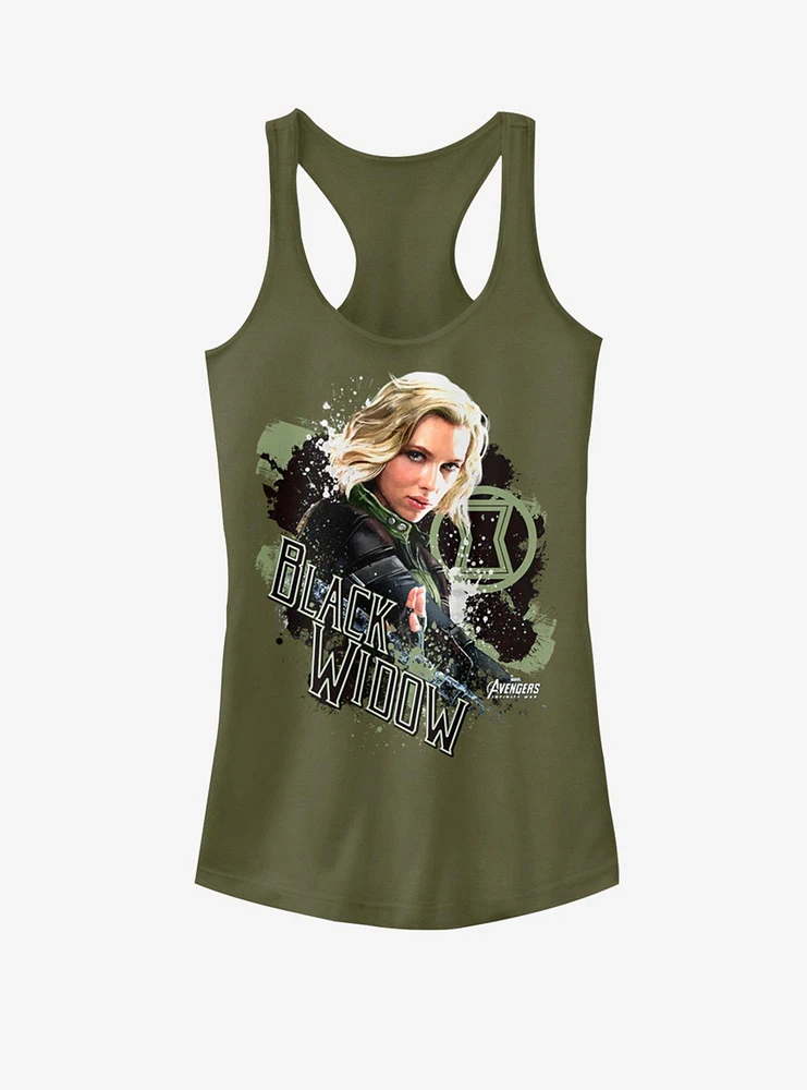 Marvel Black Widow Splash Girls Tank