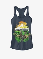 Universal Jurassic Park Distressed Plastic Jungle Girls Tank