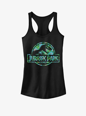 Universal Jurassic Park Floral Logo Girls Tank