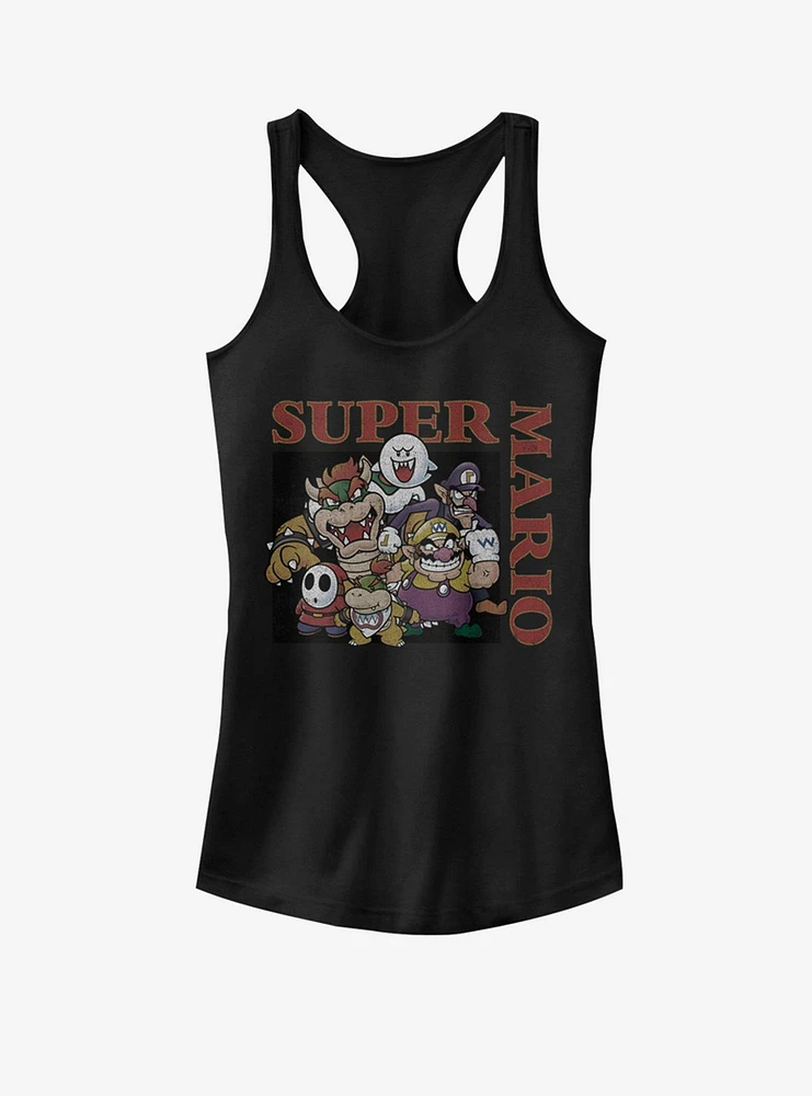 Nintendo Super Mario Vintage Baddies Girls Tank