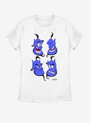Disney Aladdin Genie Faces Womens T-Shirt