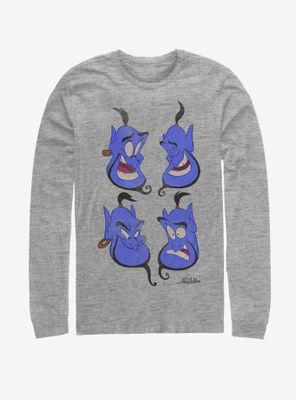 Disney Aladdin Genie Faces Long-Sleeve T-Shirt