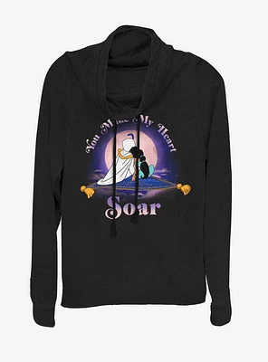 Disney Aladdin You Make My Heart Soar Cowlneck Long-Sleeve Womens Top