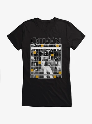 Queen Freddie Grid Girls T-Shirt