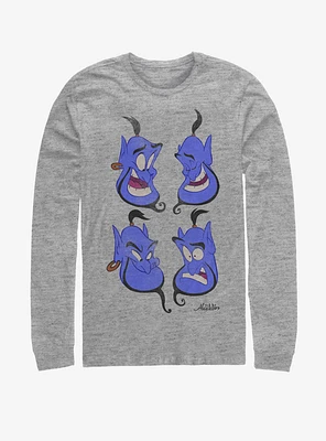 Disney Aladdin Genie Faces Long-Sleeve T-Shirt