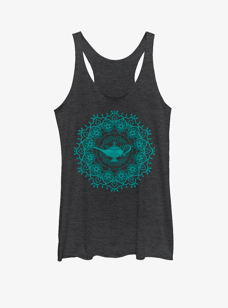 Disney Aladdin Lamp Mandala - TEAL INK Girls Tank