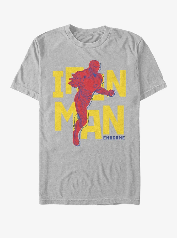 Marvel Avengers: Endgame Text Pop Iron Man T-Shirt