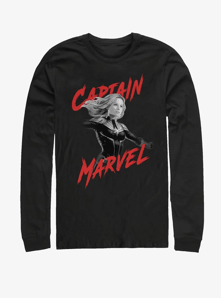 Marvel Avengers: Endgame High Contrast Captain Long-Sleeve T-Shirt