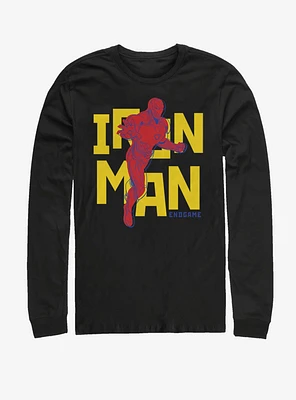 Marvel Avengers: Endgame Text Pop Iron man Long-Sleeve T-Shirt