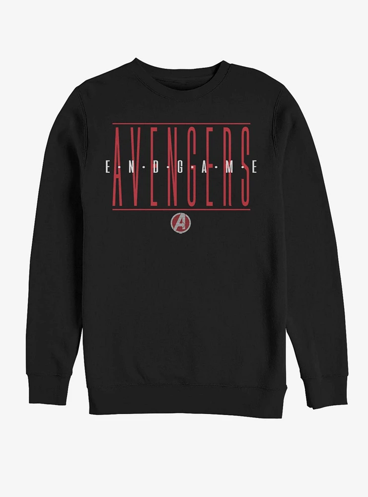 Marvel Avengers: Endgame Strikethrough Text Sweatshirt