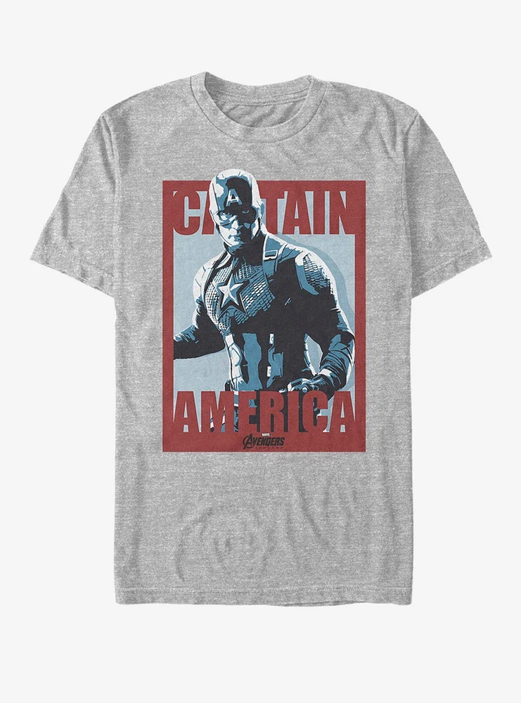 Marvel Avengers: Endgame Captain America Poster T-Shirt