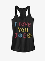 Marvel Avengers: Endgame Love Hand Drawn Girls Tank