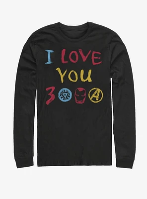 Marvel Avengers: Endgame Love Hand Drawn Long-Sleeve T-Shirt