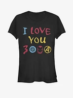 Marvel Avengers: Endgame Love Hand Drawn Girls T-Shirt