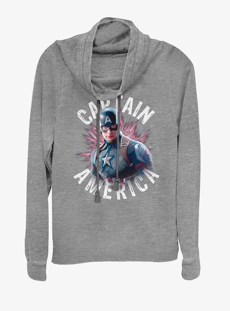 Marvel Avengers: Endgame Captain America Burst Girls Sweatshirt