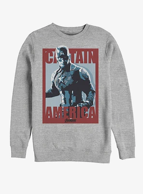 Marvel Avengers: Endgame Captain America Poster Sweatshirt