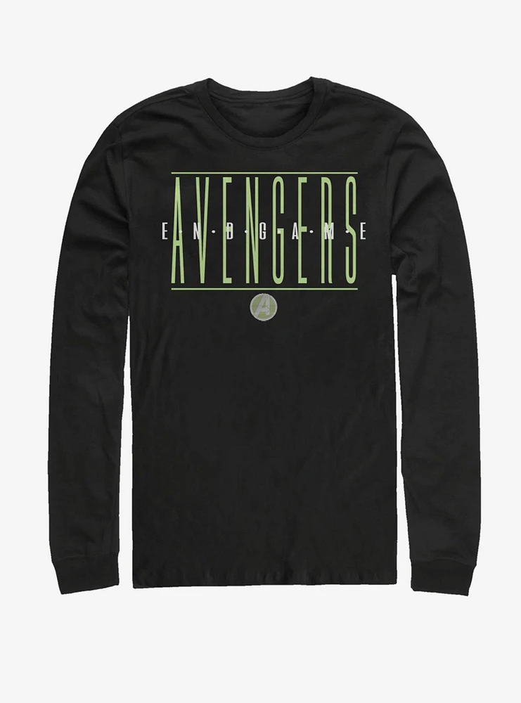 Marvel Avengers: Endgame Strikethrough Text Long-Sleeve T-Shirt