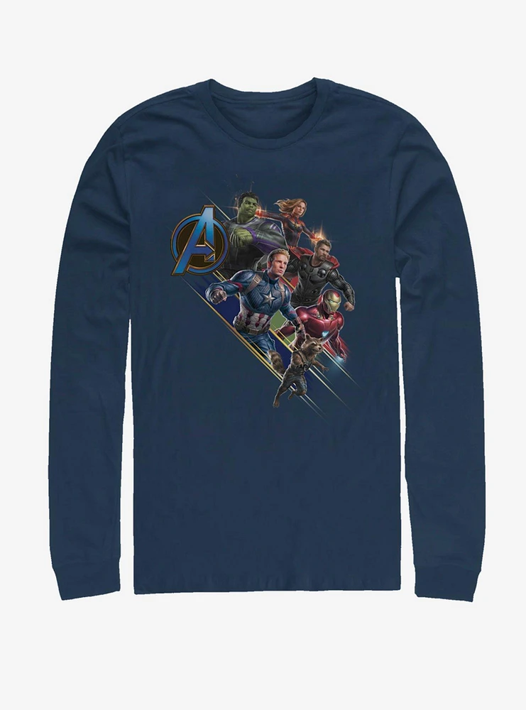 Marvel Avengers: Endgame Angled Shot Long-Sleeve T-Shirt