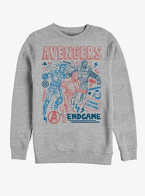 Marvel Avengers: Endgame Earths Mightiest Doodles Sweatshirt
