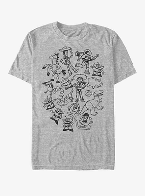 Disney Pixar Toy Story Group Doodle T-Shirt