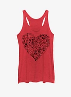 Disney Pixar Toy Story Group Doodle Heart Girls Tank