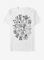 Disney Pixar Toy Story Group Doodle T-Shirt