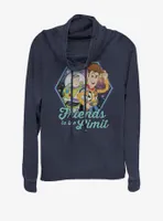 Disney Pixar Toy Story Friends Limit Cowlneck Long-Sleeve Womens Top