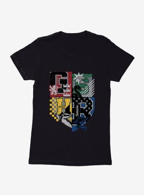 Harry Potter House Colors Shield Womens T-Shirt
