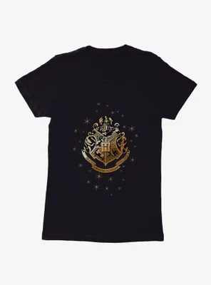 Harry Potter Hogwarts Emblem Glitter Womens T-Shirt