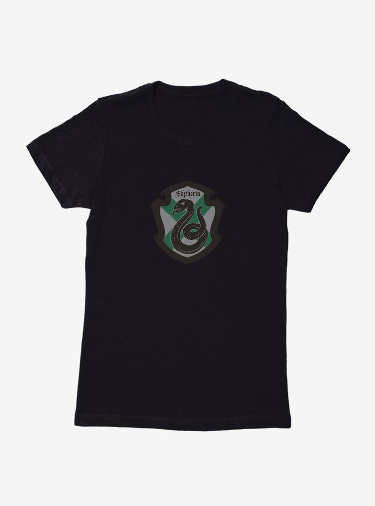 Harry Potter Slytherin Grey Shield X Womens T-Shirt