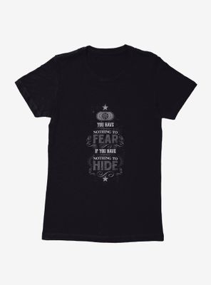Harry Potter Nothing To Fear Quote Womens T-Shirt