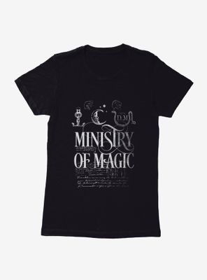 Harry Potter Ministry Of Magic Text Womens T-Shirt