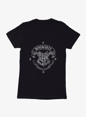 Harry Potter Hogwarts Shield Outline Womens T-Shirt
