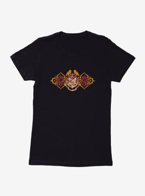 Harry Potter Hogwarts Shield Red And Gold Womens T-Shirt