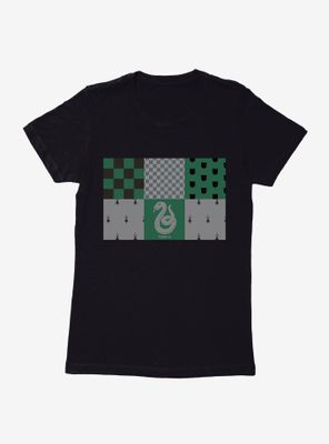 Harry Potter Slytherin Checkered Patterns Womens T-Shirt