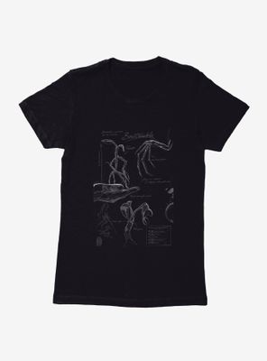 Fantastic Beasts Bowtruckle Sketches Womens T-Shirt