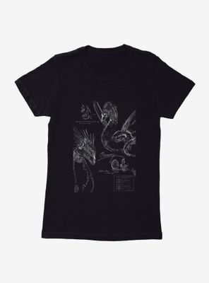 Fantastic Beasts Occamy Sketches Womens T-Shirt