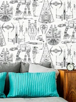 Star Wars Blueprint Peel & Stick Wallpaper