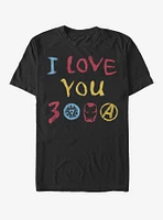 Marvel Avengers: Endgame Love 3000 Symbols T-Shirt