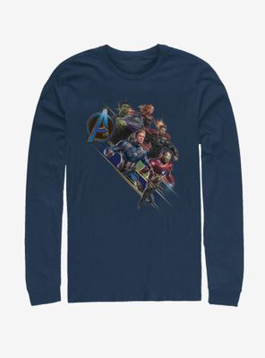 Marvel Avengers: Endgame Angled Shot Long Sleeve T-Shirt