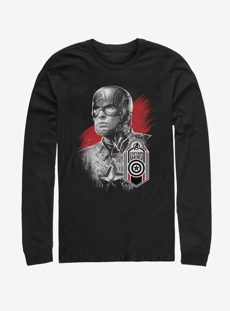 Marvel Avengers: Endgame Cap America Tag Long Sleeve T-Shirt