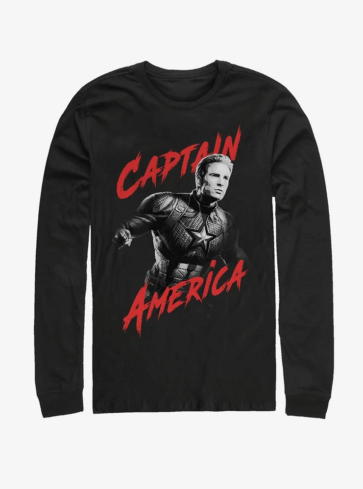Marvel Avengers: Endgame High Contrast America Long Sleeve T-Shirt