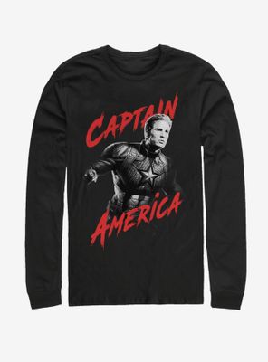 Marvel Avengers: Endgame High Contrast America Long Sleeve T-Shirt